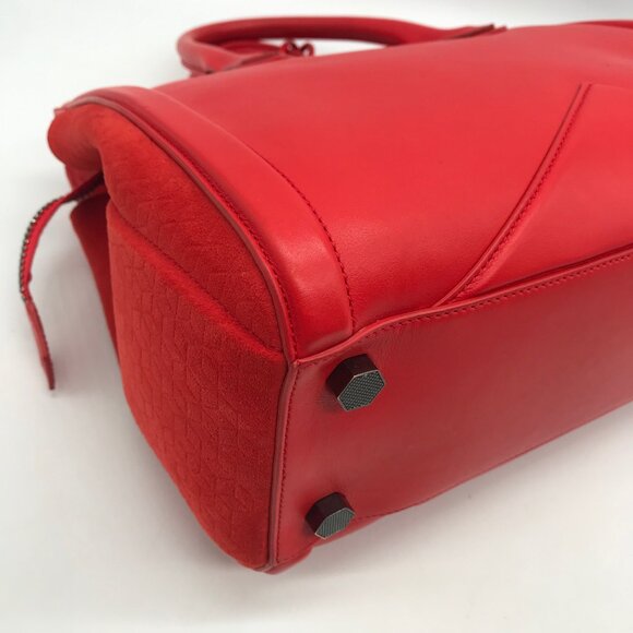 Alexandra Clancy Large Red Leather Satchel - Picture 7 of 13